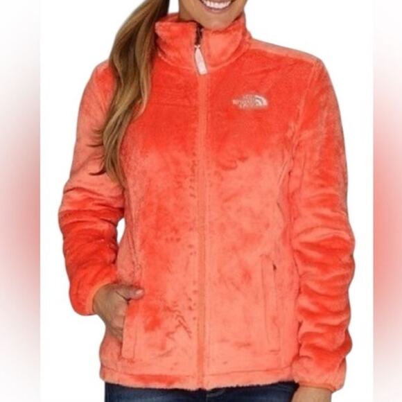 The northface Oitso fuzzy sherpa fleece fullzip jacket orange soft cozy warm - Picture 7 of 7